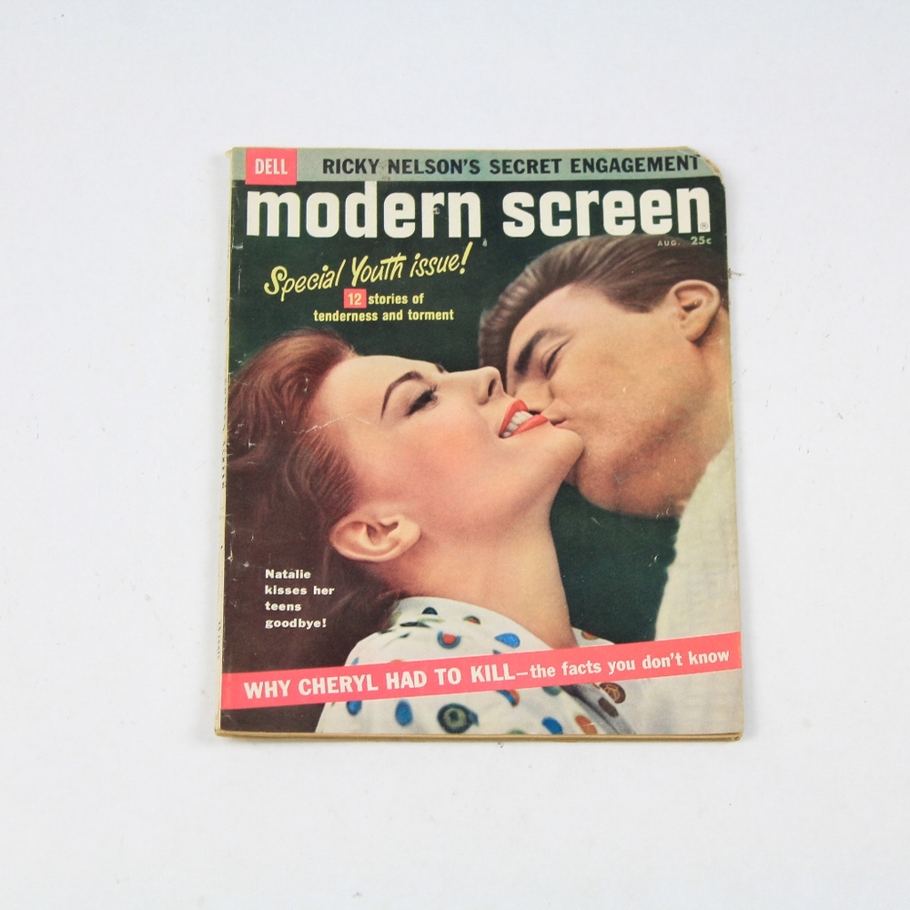 Vintage Modern Screen Magazine August 1958 Celebrity Hollywood